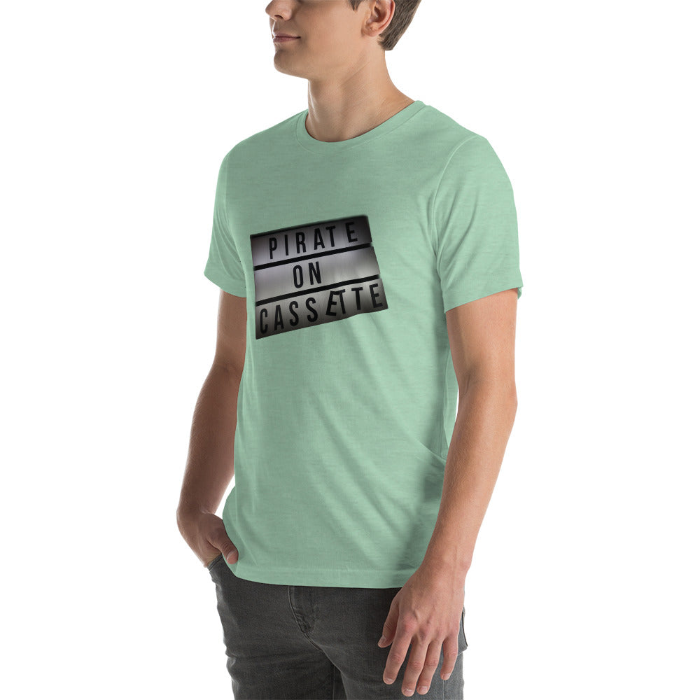 Pirate On Cassette Sign Unisex t-shirt