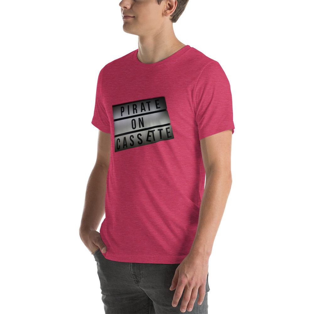 Pirate On Cassette Sign Unisex t-shirt