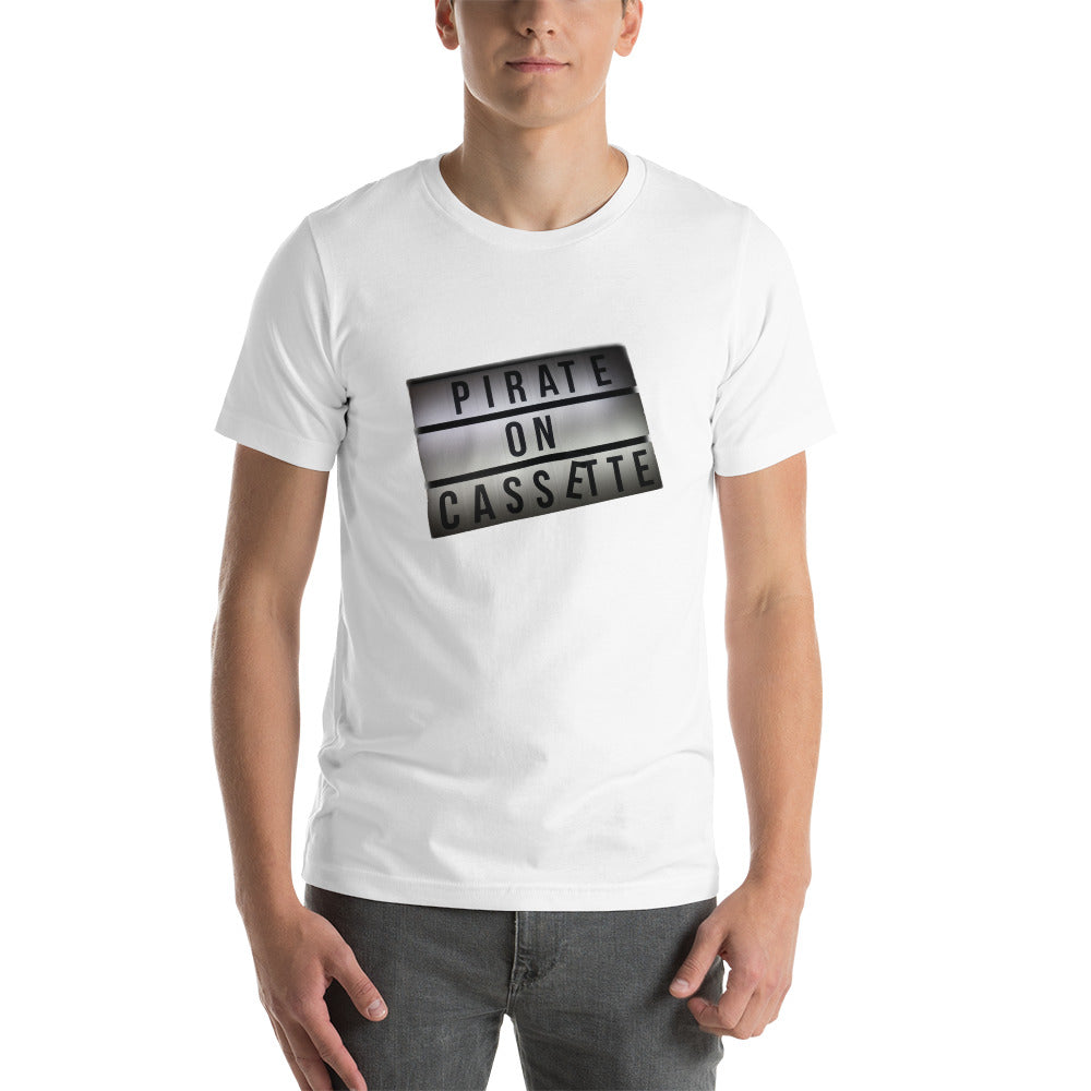 Pirate On Cassette Sign Unisex t-shirt