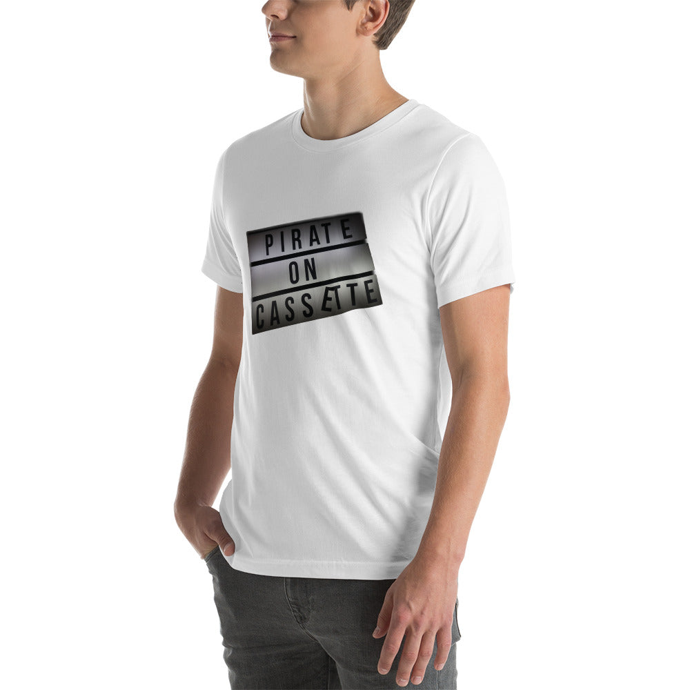 Pirate On Cassette Sign Unisex t-shirt