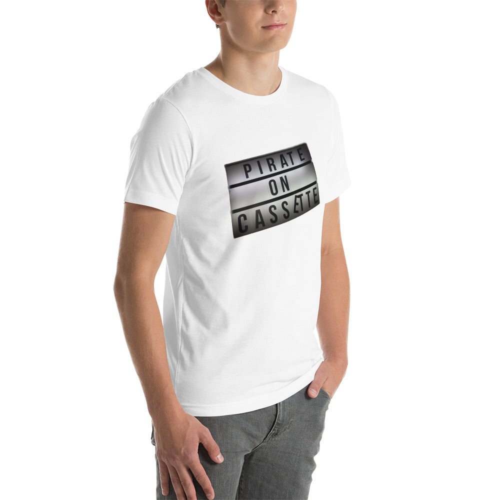 Pirate On Cassette Sign Unisex t-shirt